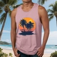 thumbnail image 2 of Sentmoon Débardeurs de Musculation pour Hommes Été Sans Manches Col Rond Chandail de Compression pour Hommes Imprimé Tropical Coupe Ample Entraînement Physique Camisoles de Compression pour Hommes Plage pour Tenue de Rue Décontractée TTTG, 2 of 6