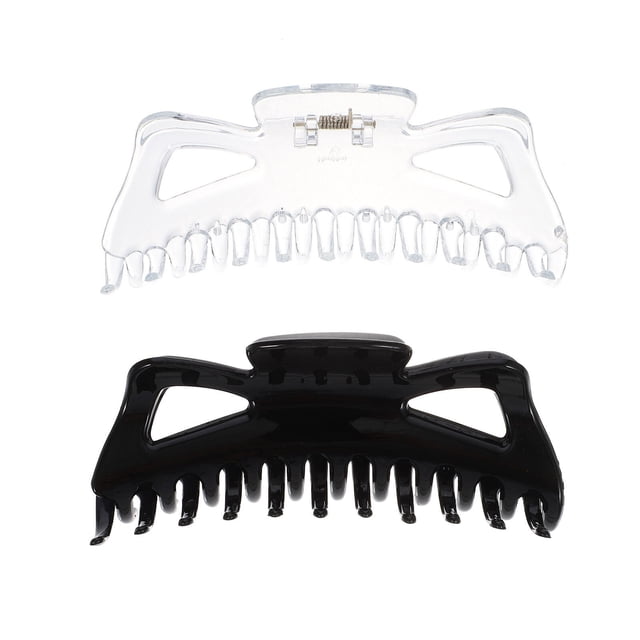 2 Pcs Grande Pince à Cheveux Mode avec Pince à Dents pour Femmes