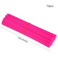 thumbnail image 3 of Ensemble de Décoration de Rayons de Roue Rose Vif 72 Pcs Manchon de Décoration de Rayons de Roue Bicyclette Motocyclette Ensemble de Rayons Colorés, 3 of 6