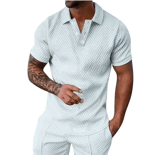 Chemises à Manches Courtes pour Hommes Survêtement d'Été pour Hommes Tenues Courtes Mode Chemise Décontractée à Manches Courtes Chemise à Manches Courtes Col Rabattu Blouse et Chemise Chemise à Manches Longues Hommes Chemises à Manches Courtes