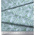 thumbnail image 3 of Soimoi Blue Velvet Fabric Pine Leaves Printed Fabric 1 Yard 58 Inch Wide, 3 of 3