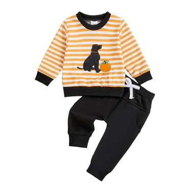 Zshosam Fall Family Photo Outfits Matching Kids Baby Boy Clothes Toddler Outfit Long Sleeve Sweatshirt Pants Cute Fall Winter Outfits Size 6 12 Months,(Black 6-12 Months)