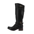 thumbnail image 1 of Womens Winter Boots With Belt Buckle Round Toe Low Heel Side Zipper Warm High Boots, 1 of 9