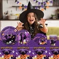 thumbnail image 3 of EGNMCR Halloween Decorations, Halloween Ornaments, Halloween Gifts Halloween Party Tableware Set Disposable Scary Party Tablecloth Halloween Theme Party disposable tableware, 3 of 3