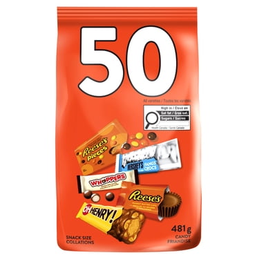 Hershey's 50 Count Assorted Chocolate Snack Size, 481g