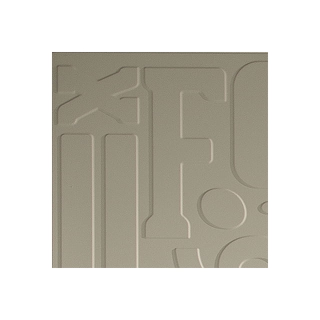 Fasade Alphabet Almond Wall Panel Sample 12" x 12"