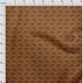thumbnail image 3 of oneOone Cotton Poplin Fabric Leaves & Floral Block Printed Fabric 1 Yard 56 Inch Wide, 3 of 5