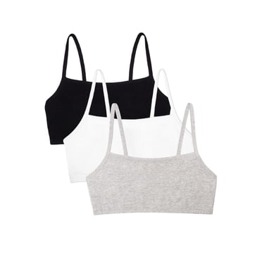 Soutien-gorge de sport en coton à bretelles spaghetti Fruit of the Loom pour femmes, paq. de 3