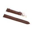 thumbnail image 2 of thinsony Leather Watch Band Butterfly Deployment Clasp Buckle Coffee 18mm, 2 of 8