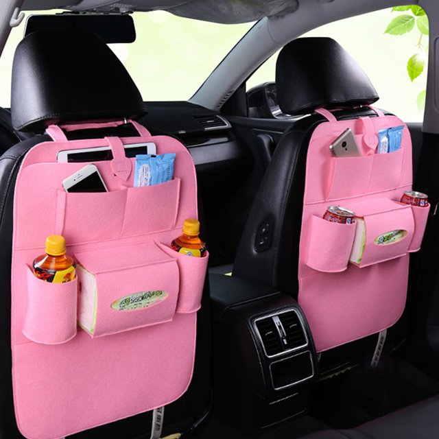 Yeacher Auto Car Backseat Organizer Car-Styling Holder Felt Covers Versatile Multi-Pocket Seat Wool Felt Storage
