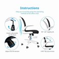 thumbnail image 3 of IPKIG Ergonomic Office Chair Mesh with Foldable Backrest, Mesh Home Office Computer Task Desk Chairs with Adjustable Arms and 360 Degree Universal Wheels (White), 3 of 6
