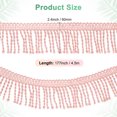 thumbnail image 3 of Uxcell 1 Count Curtain Fringes Fringe Trim for Sofa Clothes Pink 5 Yards, 3 of 6