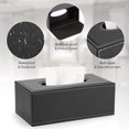 thumbnail image 5 of Tissue Box Cover Leather Retro Rectangular Multifunctional Napkin Holder, Modern Facial Tissue Pumping Paper Dispenser,black, 5 of 5