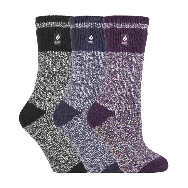 HEAT HOLDERS - 3 Pack Multipack Ladies Insulated Thermal Socks for Winter
