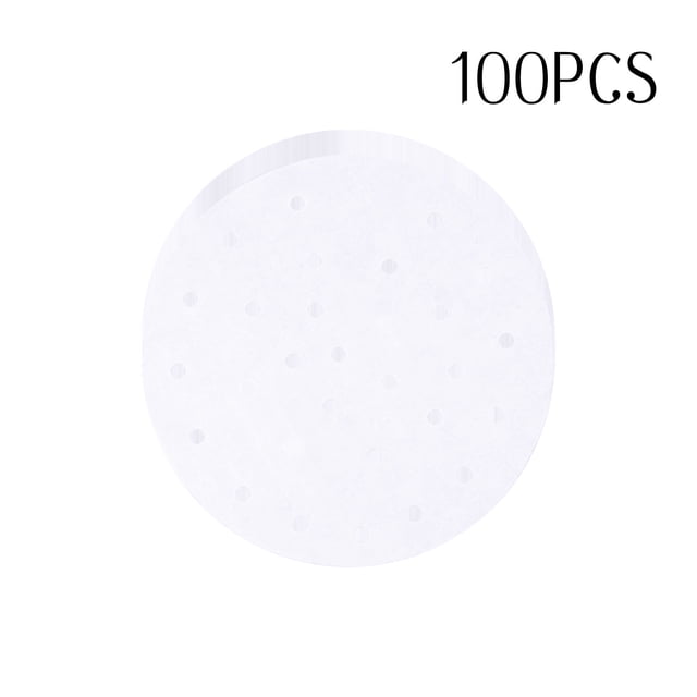 Oleegame 1PC Round Air Fryer Non-stick Steamer Pad Perforated Unbleached Parchment Paper