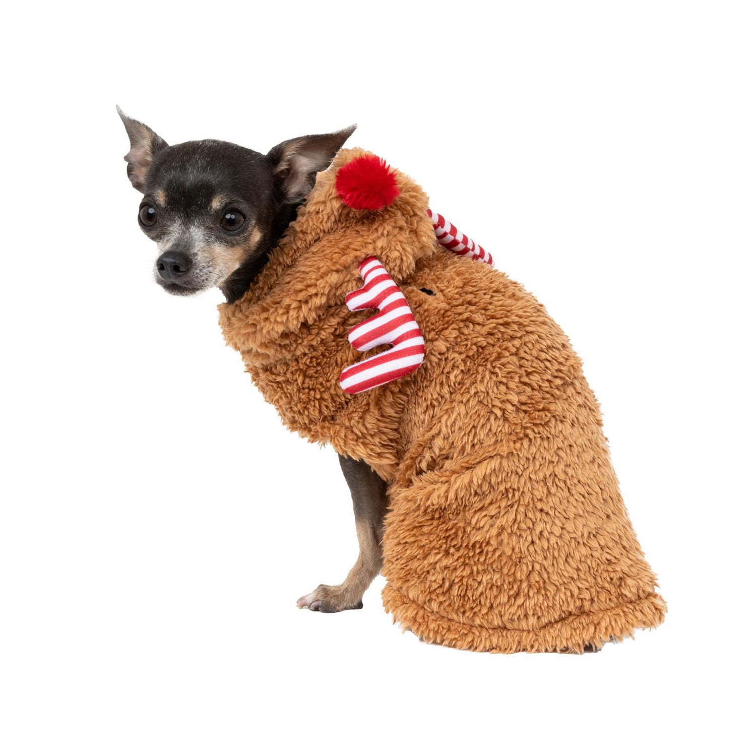 Vibrant Life Holiday Tan Deer Pet Hoodie - Sweat à capuche pour chien et chat