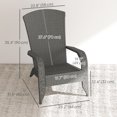 thumbnail image 3 of Outsunny Chaise Adirondack d'Extérieur en Rotin pour Foyer avec Coussin, 3 of 10