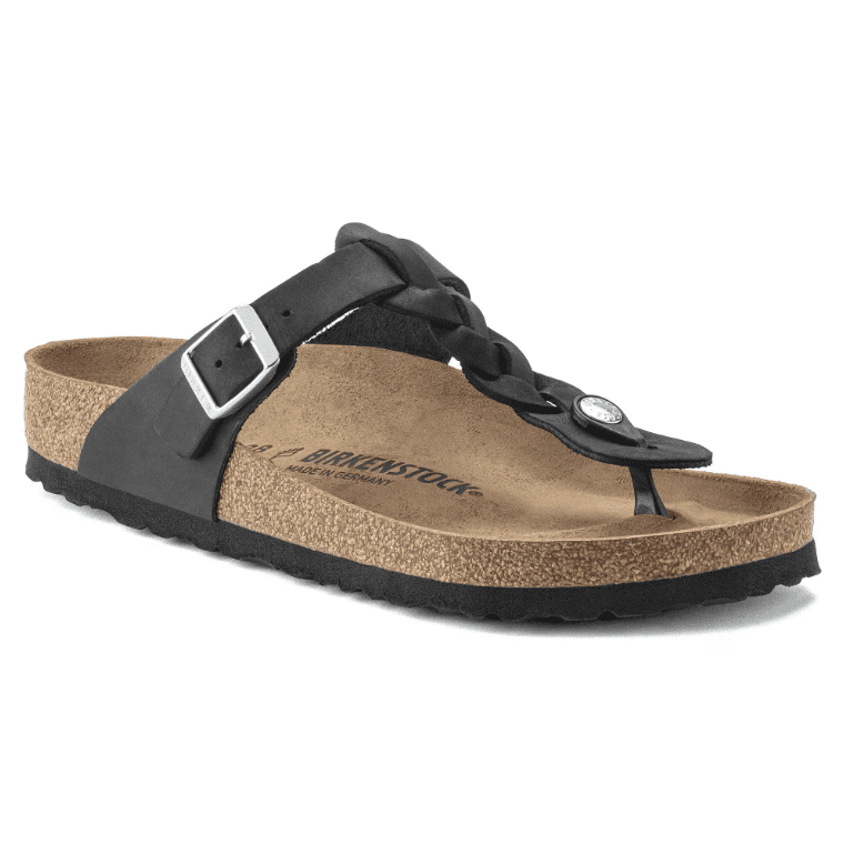 Birkenstock 1021349140 Gizeh Tresse Noir Huile LTR R 40