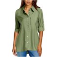 thumbnail image 1 of BLVB Chemise Boutonnée pour Femme avec Protection Solaire UV Upf 50+ à Manches Longues, Extérieur, Fraîche, Séchage Rapide, Pêche, Randonnée, Voyage, 1 of 7