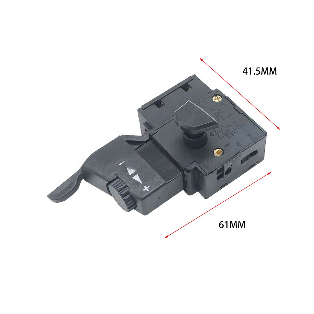 10Mm Self-Locking Drill Switch With Forward Reverse And Variable Control For Black And Decker Power Tools Black