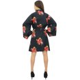 thumbnail image 3 of Bimba Robe Kimono de Nuit pour Femme à Imprimé Floral Bleu Royal Demoiselle d'Honneur - 20, 3 of 5