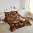 thumbnail image 2 of Farmhouse Deer Comforter Set,Sika Deer Skin Pattern Full Bedding Set,Rustic Farm Animal Bedding Comforter Sets,Country Wildlife Duvet Insert,Brown White Down Comforter, 2 of 6