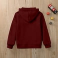 thumbnail image 3 of PMVFHDE Chandail à Manches Longues pour Filles, Col Rond Décontracté, Côtelé, Coupe Ample, Vin, 5-6 Ans, 3 of 7