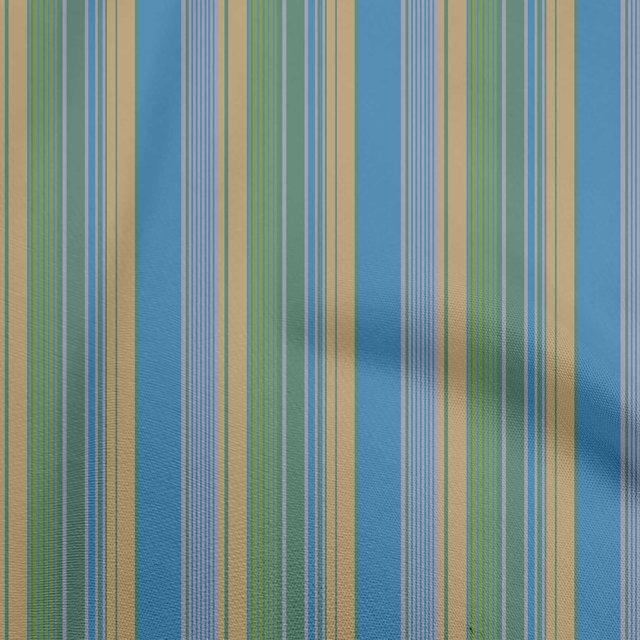 oneOone Velvet Medium Blue Fabric Stripes Craft Projects Decor Fabric Printed By The Yard 58 Inch Wide-P7