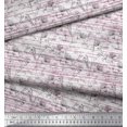 thumbnail image 3 of Soimoi Tissu Canard en Coton Violet à Rayures et Imprimé Floral de Trèfles 1 Yard 56 Pouces de Large, 3 of 3