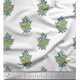 thumbnail image 1 of Soimoi Rayon Fabric Leaves & Floral Block Printed Fabric 1 Yard 56 Inch Wide, 1 of 3