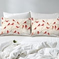 thumbnail image 4 of Erosebridal Cardinal Bird Queen Sheet Sets, Tree Branches Bedding, 4-Piece, 4 of 6