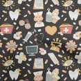 thumbnail image 1 of oneOone Rayon Dark Gray Fabric Tool Sewing Craft Projects Fabric Prints By Yard 56 Inch Wide, 1 of 4