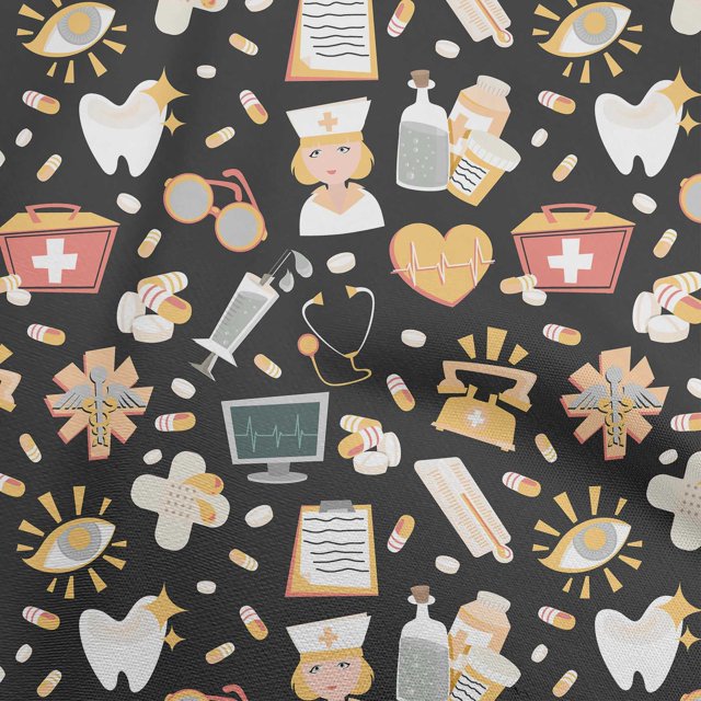 oneOone Rayon Dark Gray Fabric Tool Sewing Craft Projects Fabric Prints By Yard 56 Inch Wide