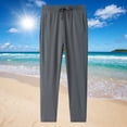 thumbnail image 2 of Plebaso Men's Silk Joggers Pants Drawstring Lightweight Athletic Pants Workout Running Sports Pants, 2 of 4