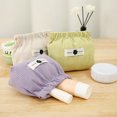 thumbnail image 3 of Qenwkxz 3 Pcs Organisateur Élastique pour Élastiques à Cheveux Sac de Rangement pour Rouges à Lèvres en Velours Côtelé Portable Petit Organisateur de Cosmétiques Pochettes Sac de Maquillage de Voyage Mode Organisateur d'Accessoires pour Cheveux pour Femmes Filles 12x13x5cm, 3 of 8