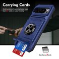 thumbnail image 3 of ShieldPlus for Google Pixel 9 Phone Case with Finger Ring Holder Kickstand, Heavy Duty Shockproof Rugged Protective Case for Pixel 9 Pro 6.3 Inch, Working with Magnetic Car Phone Mount,Blue, 3 of 7