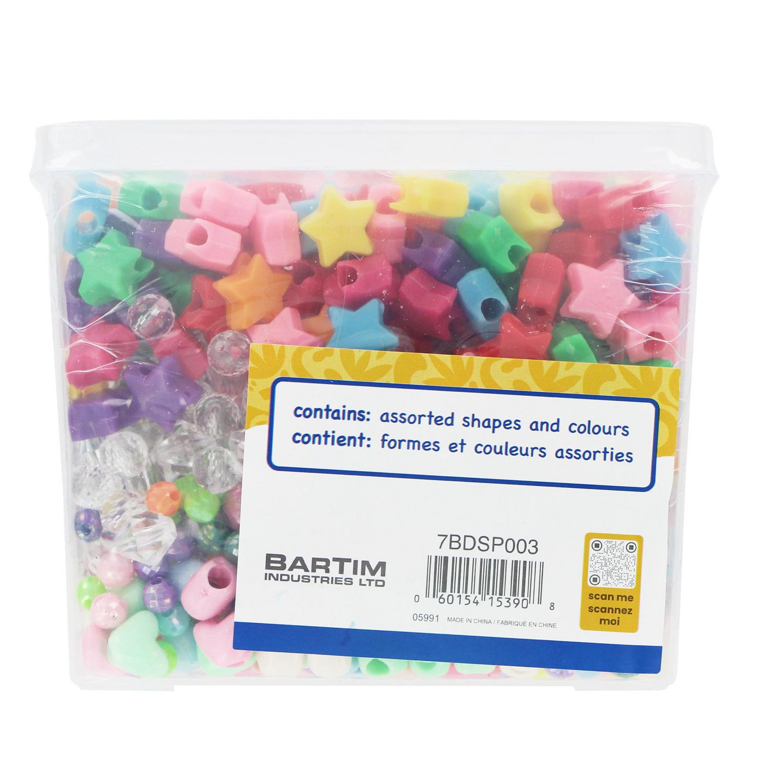 TINY HANDS Fashion Beads, Assorted Shapes, Colours, 453 g (1 lb), Age 6+, Kids, Crafts