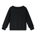 thumbnail image 4 of Timegard Girls Sweatshirts Kids Solid Color Athletic Pullover Tops Fall Casual Loose Running Clothing, 4 of 6
