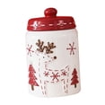 thumbnail image 1 of Tnarru Ceramic Cookie Jar Snack Canister Tea Jar Storage Canister Coffee Container Kitchen Canister Tea Canister for Nuts Loose Tea 12.2cmx12.3cmx19.2cm, 1 of 8
