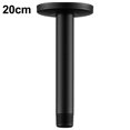 thumbnail image 4 of 10-30cm Black Shower Bracket with Flange Ceiling Mount Shower Head Extension, 4 of 6