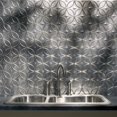 thumbnail image 4 of FASÃ„DE Rings Decorative Vinyl 18in x 24in Backsplash Panel in Crosshatch Silver (5 Pack), 4 of 15