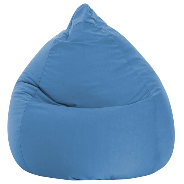 Gouchee Home Easy Blue Bean Bag Chair en Tissu Microfibre Doux 100 % polyester avec Remplissage de Billes de Polystyrène Vierge à Haute Densité, Mesurant 27 Pouces de Diamètre par 43 Pouces de Hauteur, Convient aux Adultes et aux Ados, Siège Léger et portable Idéal pour Dortoirs Ou Salons.