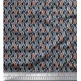 thumbnail image 1 of Soimoi Poly Georgette Fabric Leaves Small Decor Fabric Printed Yard 52 Inch Wide, 1 of 3