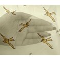 thumbnail image 4 of oneOone Viscose Chiffon Fabric Bird Block Printed Fabric 1 Yard 42 Inch Wide, 4 of 4