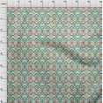 thumbnail image 4 of oneOone Georgette Viscose Dark Green Fabric Ikat Sewing Craft Projects Fabric Prints By Yard 42 Inch Wide, 4 of 5