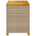 thumbnail image 3 of vidaXL Garden Storage Box Beige 110x55x63 cm Poly Rattan Acacia Wood, 3 of 5