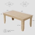 thumbnail image 3 of 63" Rectangular Dining Table with Scratch-Resistant Laminate Top, Sturdy Kitchen Table for 6 with Adjustable Leveling Feet, Easy Assembly，Chair not included, 3 of 6