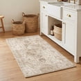 thumbnail image 1 of Exenoray Washable Bohemian Rug, Non-Slip Low Pile Printed Carpet, Faux Cashmere Surface, Coffee Brown 4*6, 1 of 7