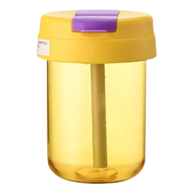 Kids Water Bottle With Straw Mini Plastic Sports Cup Leakproof Portable Construction For School Outdoor Travel Childrens Drink Container In Yellow Color Easy To Maintain S-767 Yellow Boy G