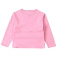 thumbnail image 1 of ZACPNCV T-Shirts à Manches Longues pour Filles, Col Rond pour Enfants, Hauts d'Automne et d'Hiver, T-Shirts Basiques, Rose Vif, 3-4 Ans, 1 of 4